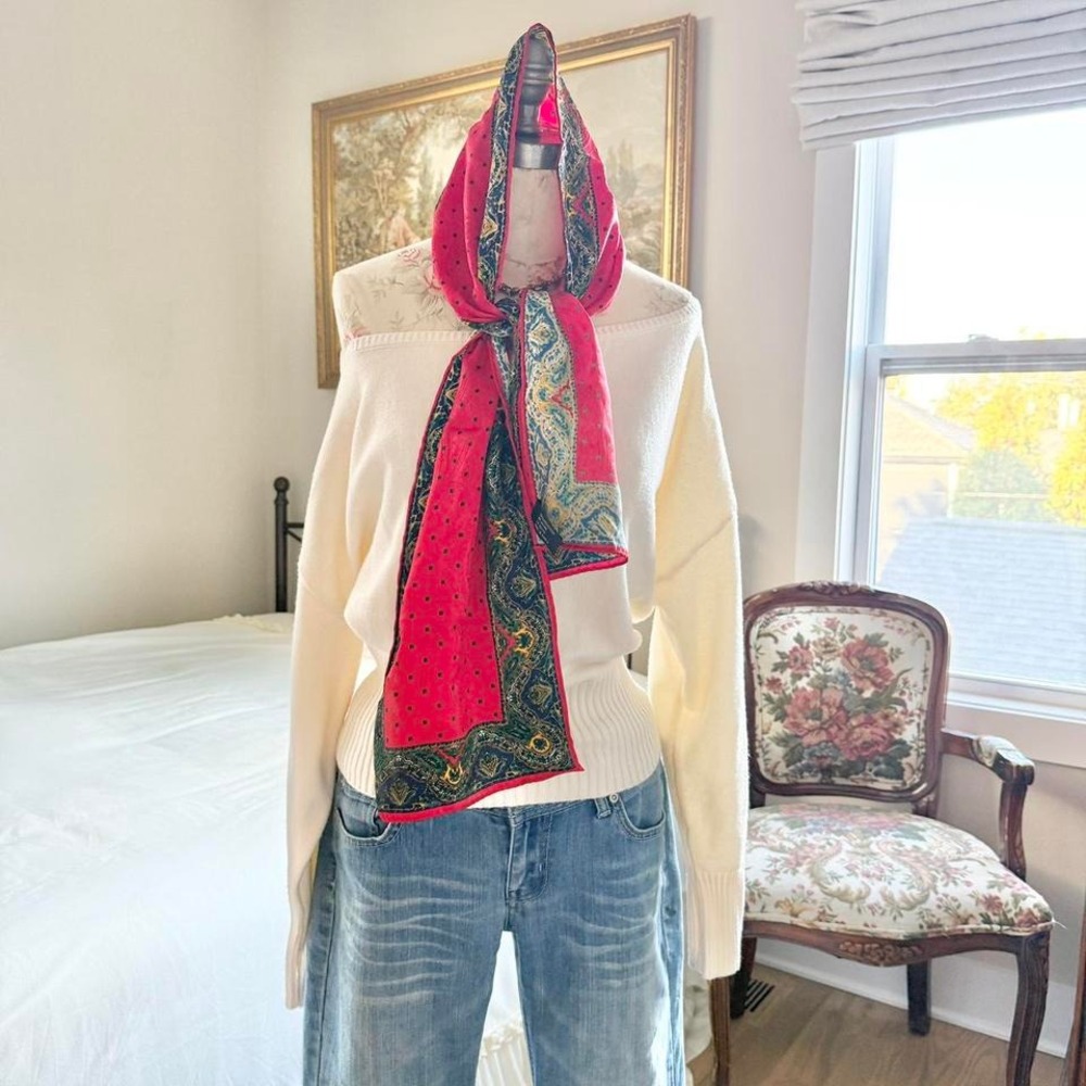 Vintage red scarf